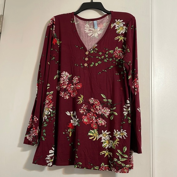 Women’s Size XXL Long Sleeve Tunic Top - Picture 1 of 4